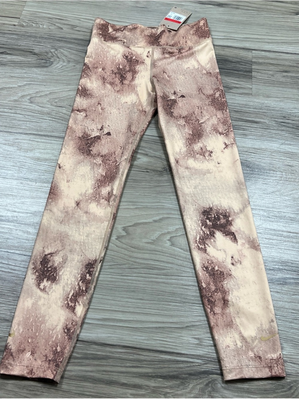 Nike Dri-Fit High Rise Full Length Leggings Yellow/Brown Kids/Girls Large $40